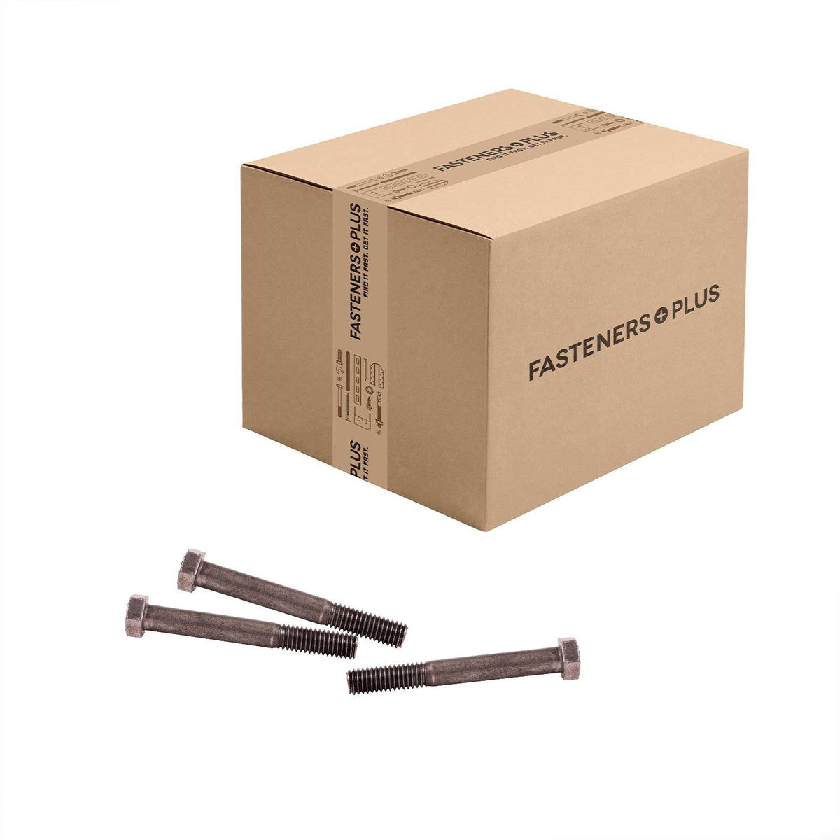 Conquest 3/8" x 3" A307 Grade A Hex Bolt - Plain - Carton of 450