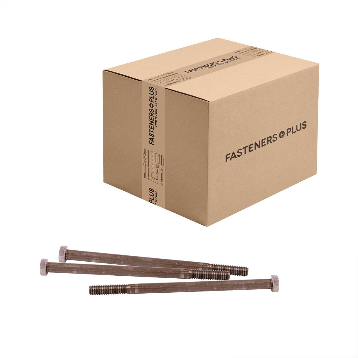 Conquest 3/8" x 6-1/2" A307 Grade A Hex Bolt - Plain - Carton of 225