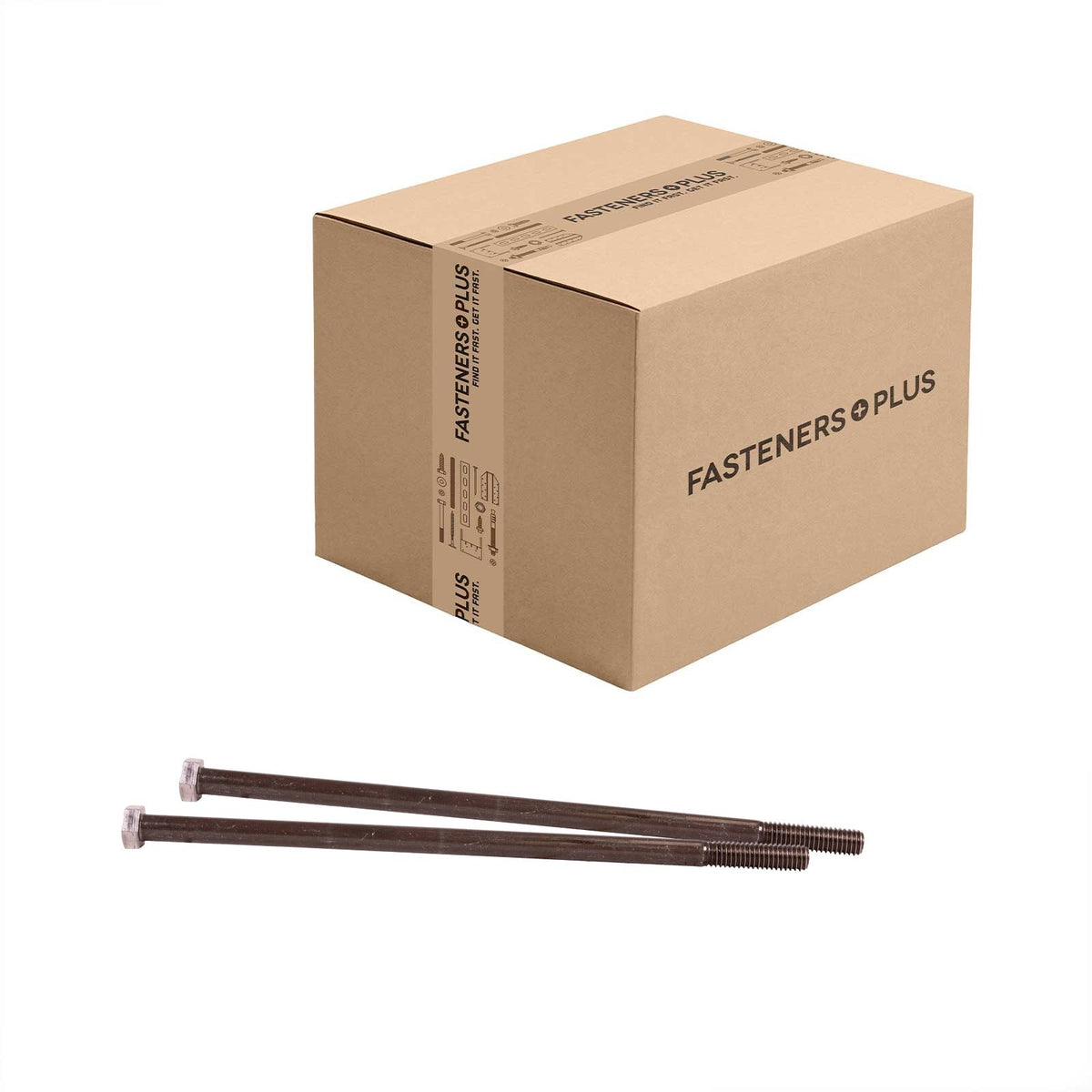 Conquest 3/8" x 9" A307 Grade A Hex Bolt - Plain - Carton of 160
