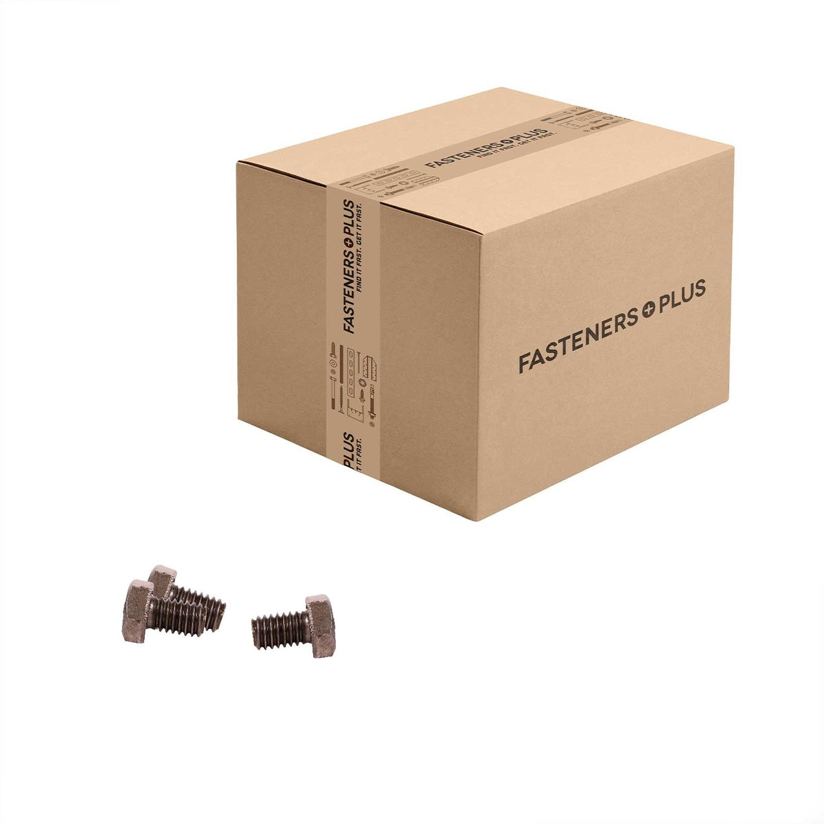 Conquest 5/16" x 1/2" A307 Grade A Fully Threaded Hex Bolt - Plain - Carton of 2,500