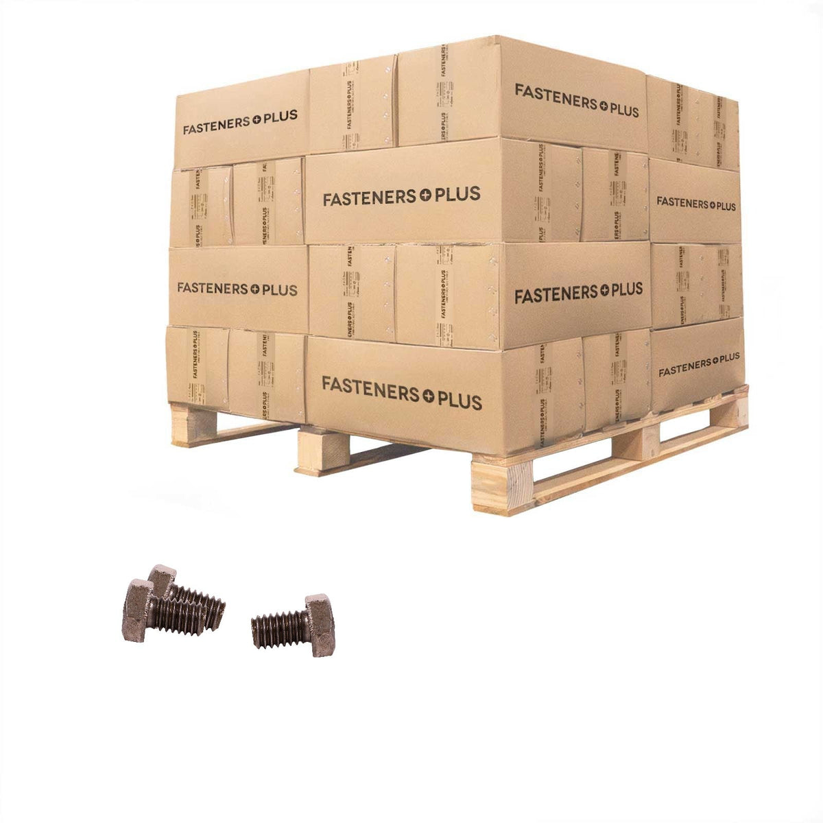 Conquest 5/16" x 1/2" A307 Grade A Fully Threaded Hex Bolt - Plain - Pallet of 90,000