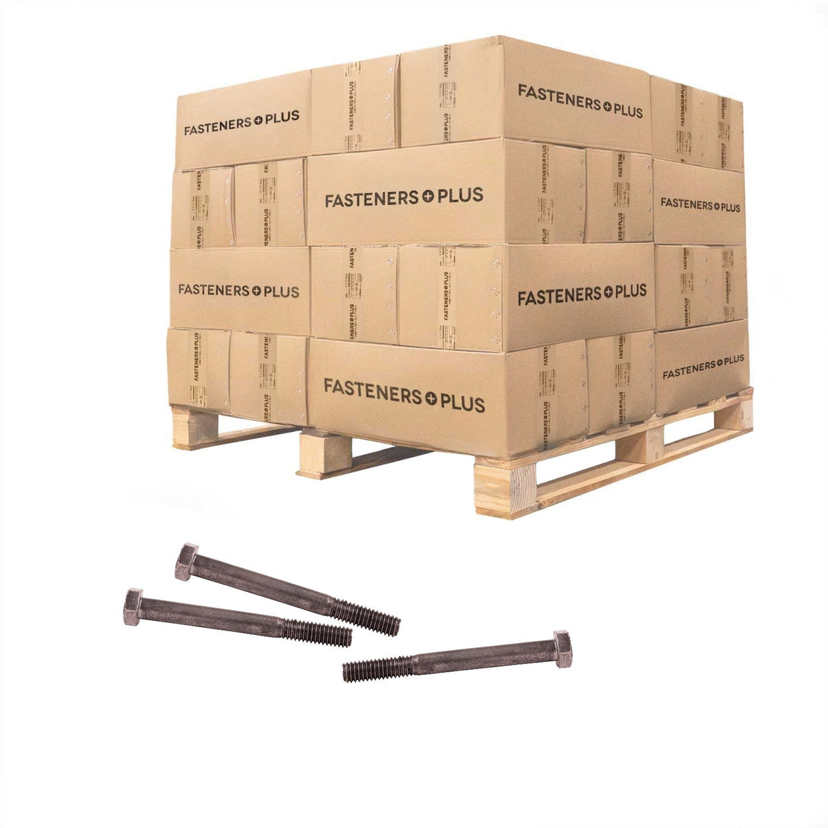 Conquest 5/16" x 3" A307 Grade A Hex Bolt - Plain - Pallet of 20,700