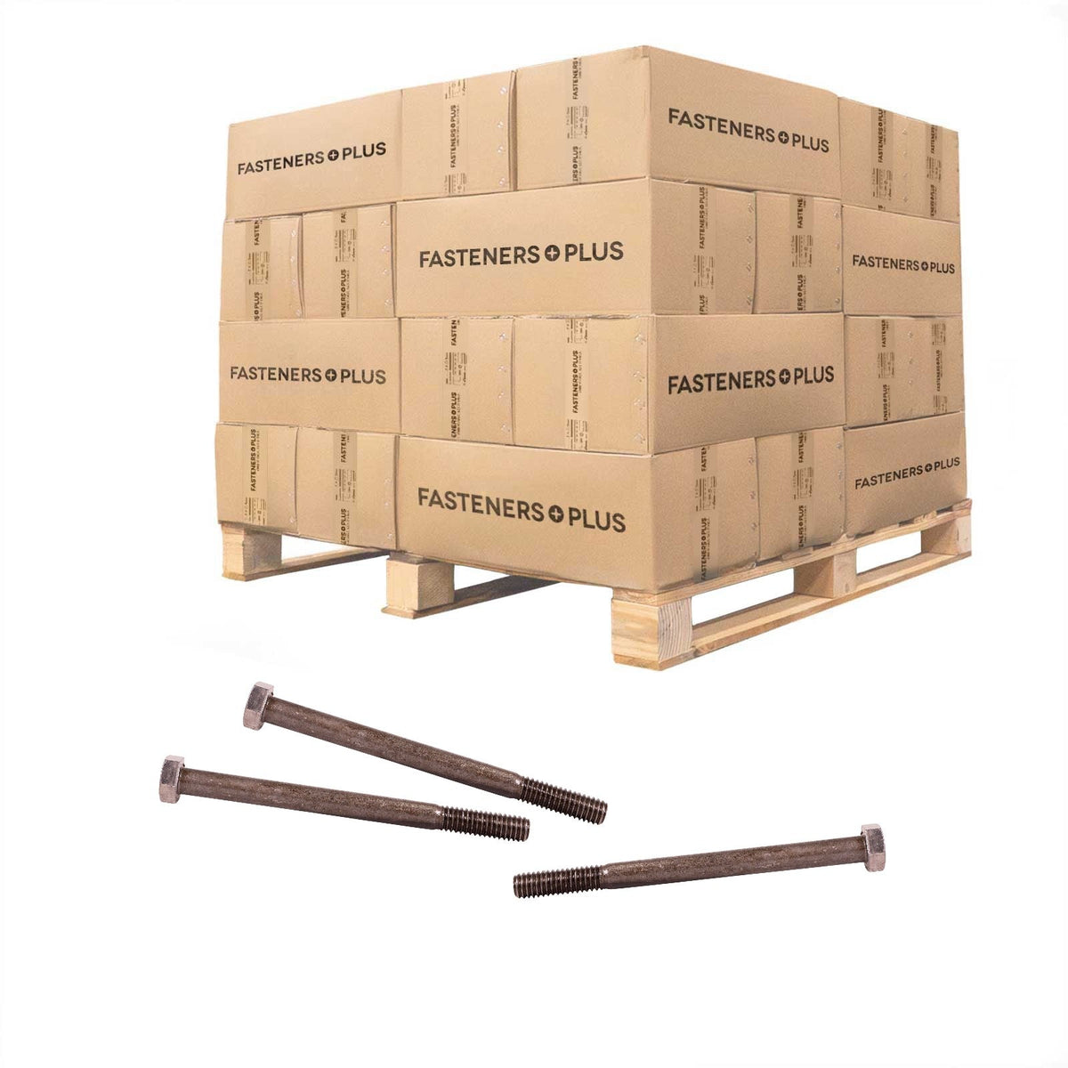 Conquest 5/16" x 4" A307 Grade A Hex Bolt - Plain - Pallet of 13,500