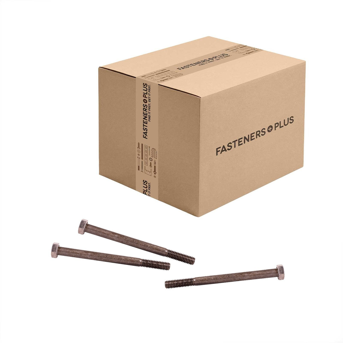 Conquest 5/16" x 4" A307 Grade A Hex Bolt - Plain - Carton of 375