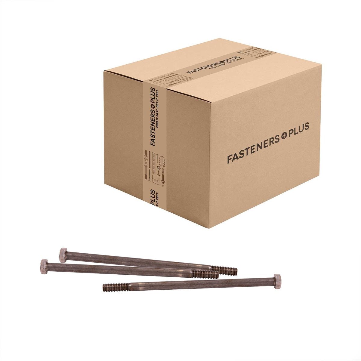 Conquest 5/16" x 6" A307 Grade A Hex Bolt - Plain - Carton of 300