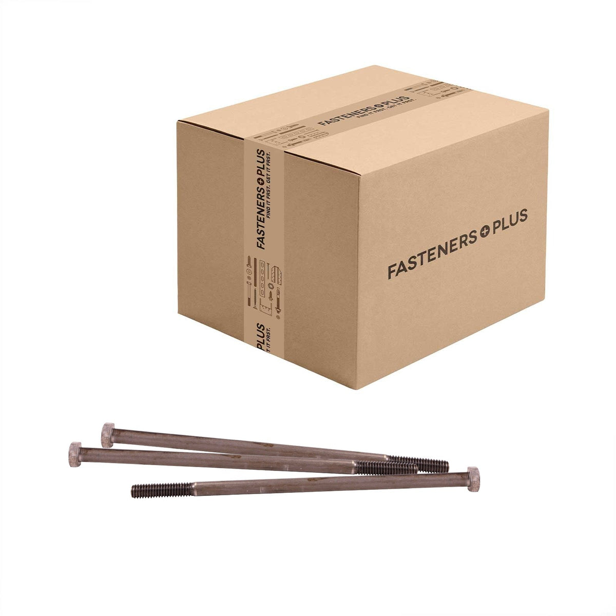 Conquest 5/16" x 7" A307 Grade A Hex Bolt - Plain - Carton of 250
