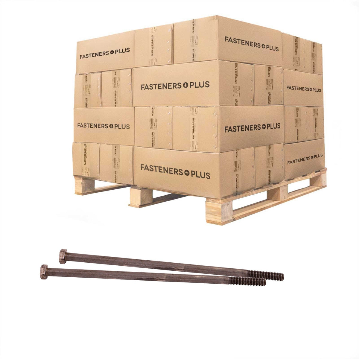 Conquest 5/16" x 8" A307 Grade A Hex Bolt - Plain - Pallet of 7,200