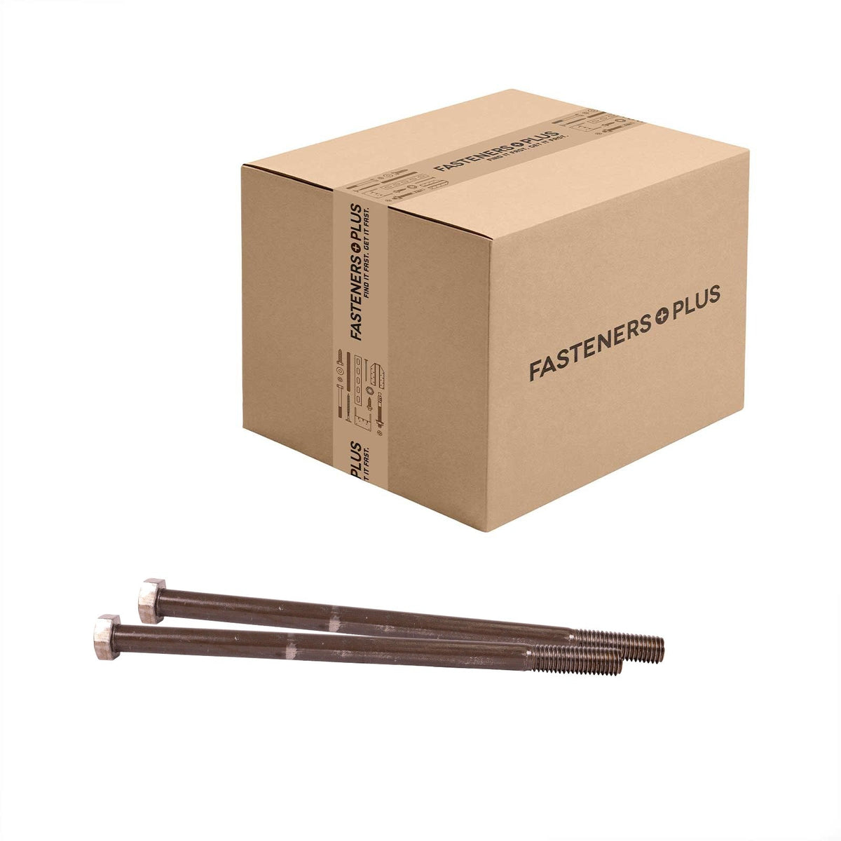 Conquest 5/8" x 11" A307 Grade A Hex Bolt - Plain - Carton of 50