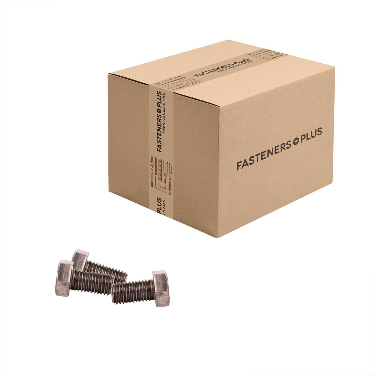 Conquest 5/8" x 1-1/4" A307 Grade A Fully Threaded Hex Bolt - Plain - Carton of 350