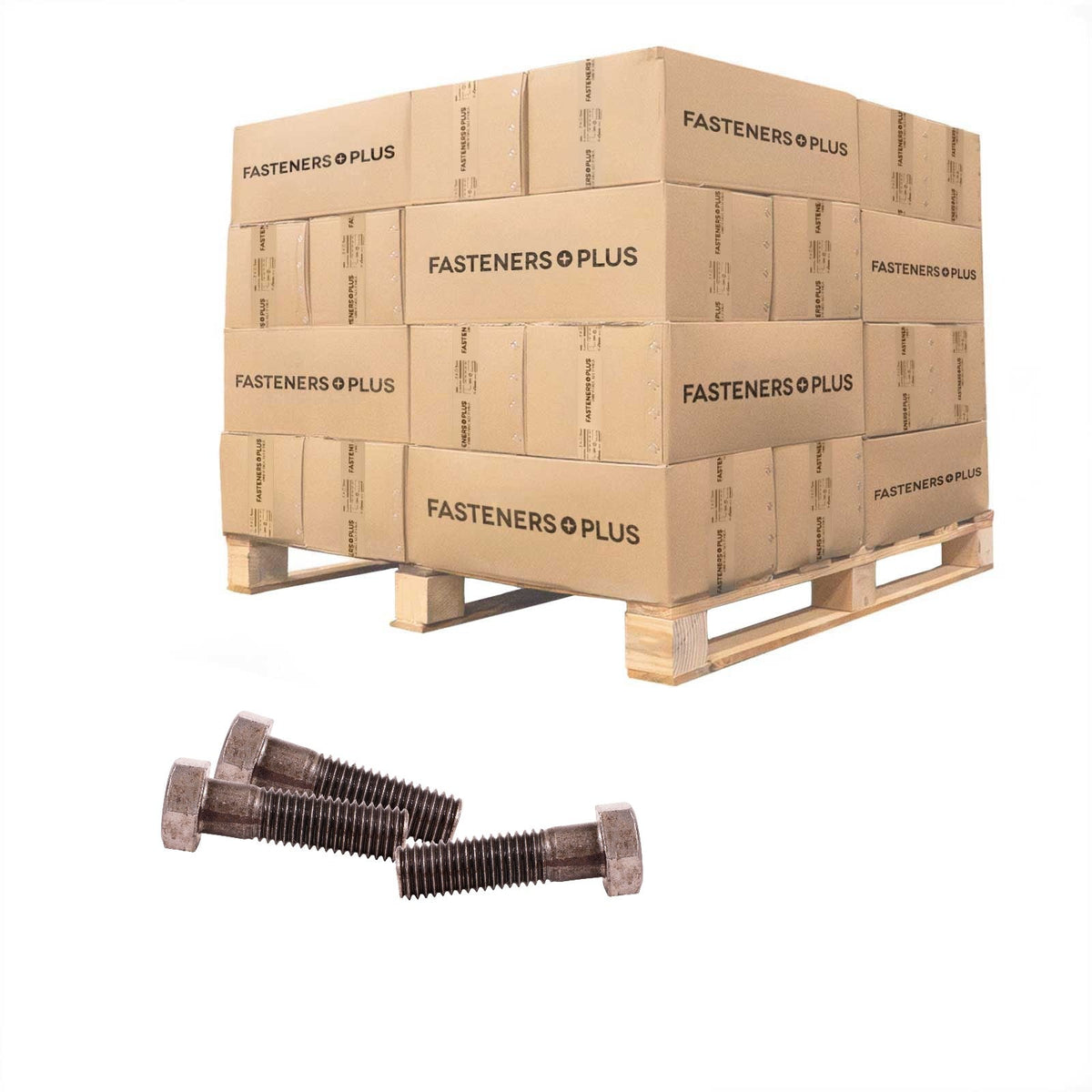Conquest 5/8" x 2-1/4" A307 Grade A Hex Bolt - Plain - Pallet of 7,200