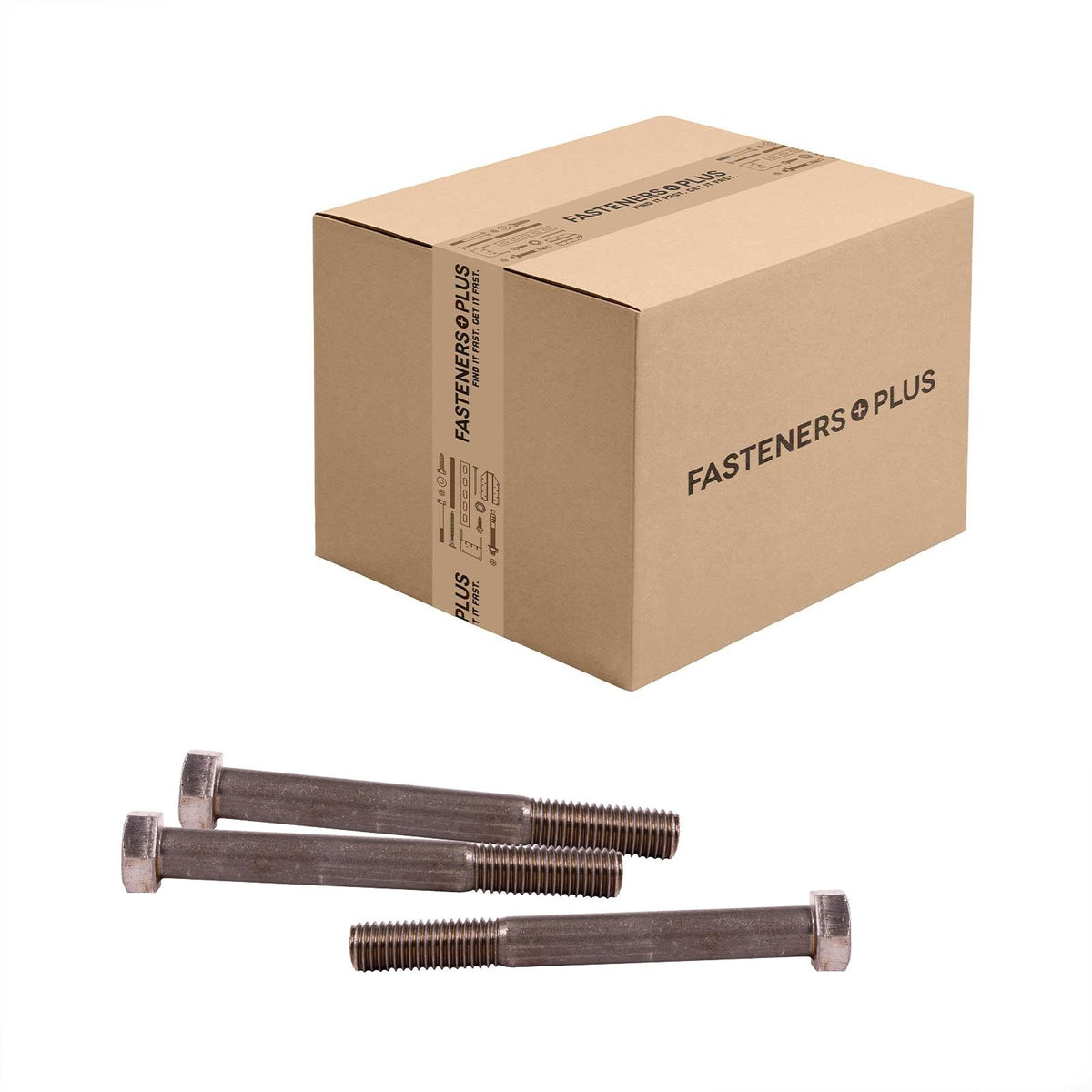 Conquest 5/8" x 5-1/2" A307 Grade A Hex Bolt - Plain - Carton of 75
