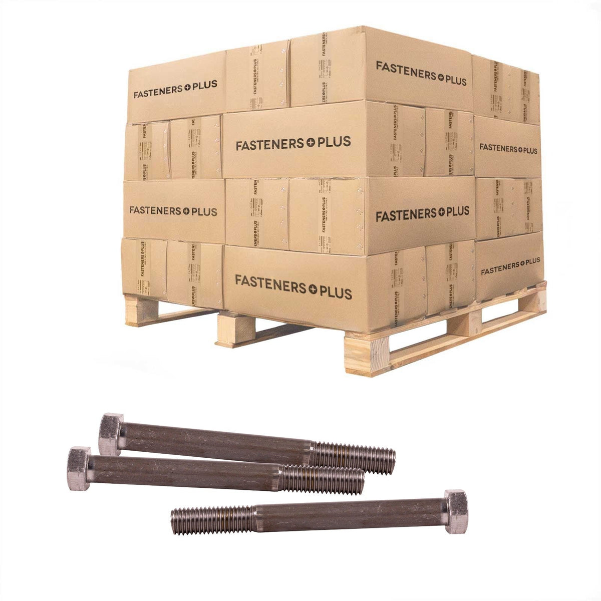 Conquest 5/8" x 6" A307 Grade A Hex Bolt - Plain - Pallet of 2,700