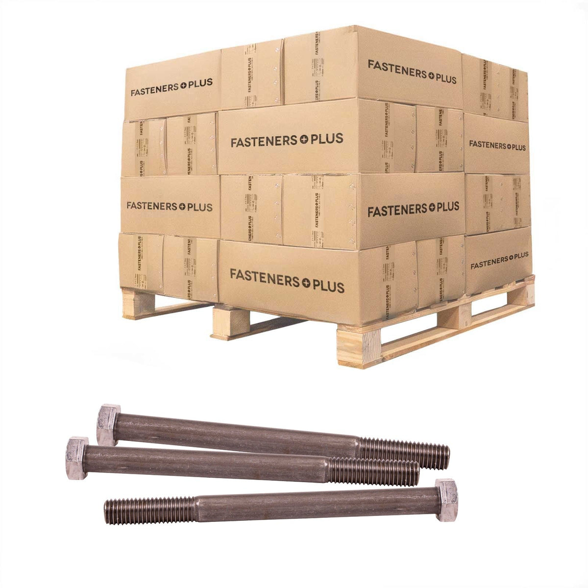 Conquest 5/8" x 7-1/2" A307 Grade A Hex Bolt - Plain - Pallet of 2,160