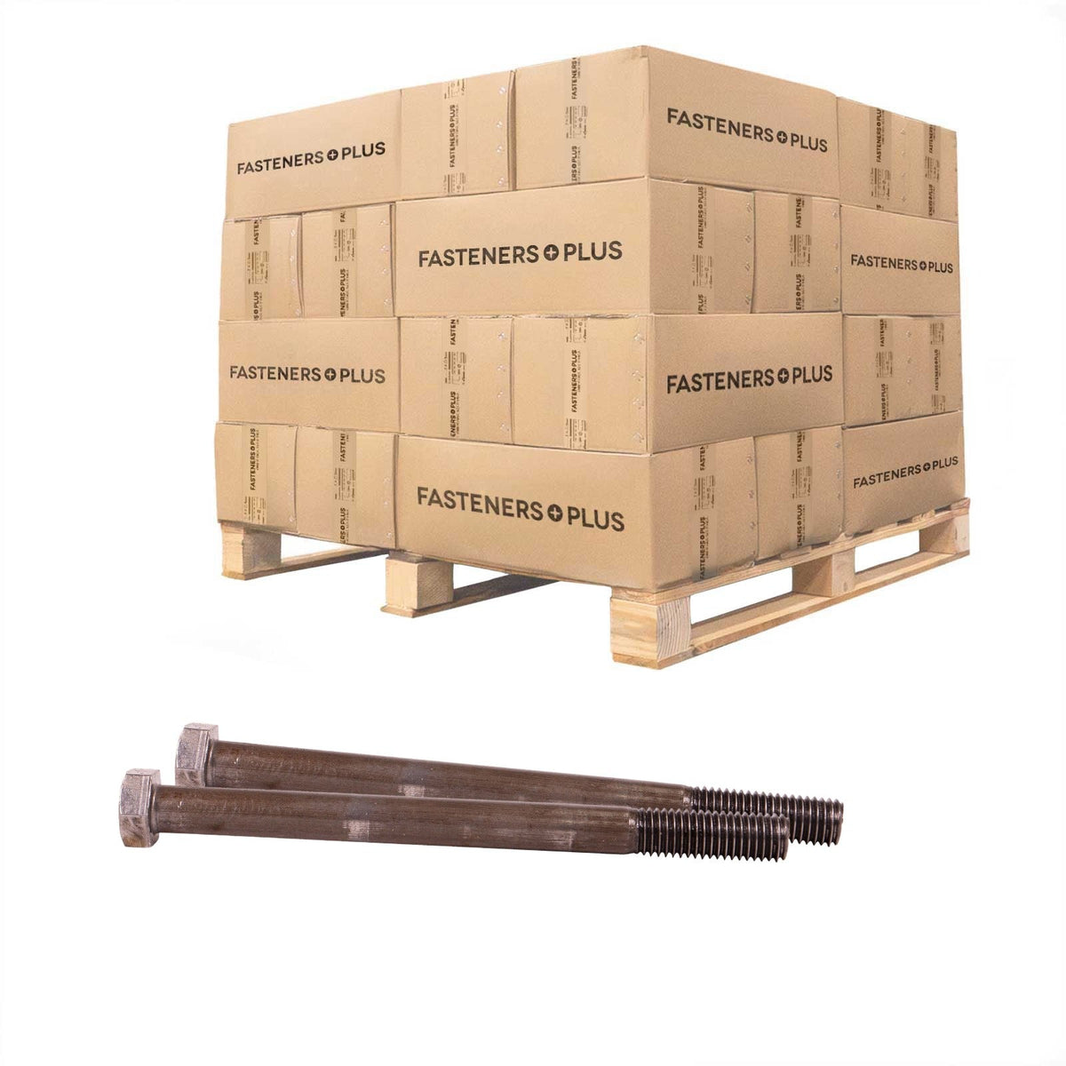 Conquest 5/8" x 8" A307 Grade A Hex Bolt - Plain - Pallet of 2,160