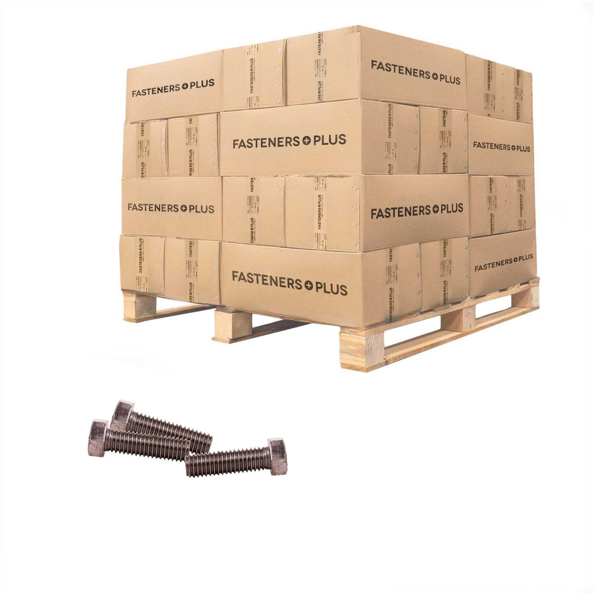Conquest 7/16" x 1-1/2" A307 Grade A Fully Threaded Hex Bolt - Plain - Pallet of 18,000