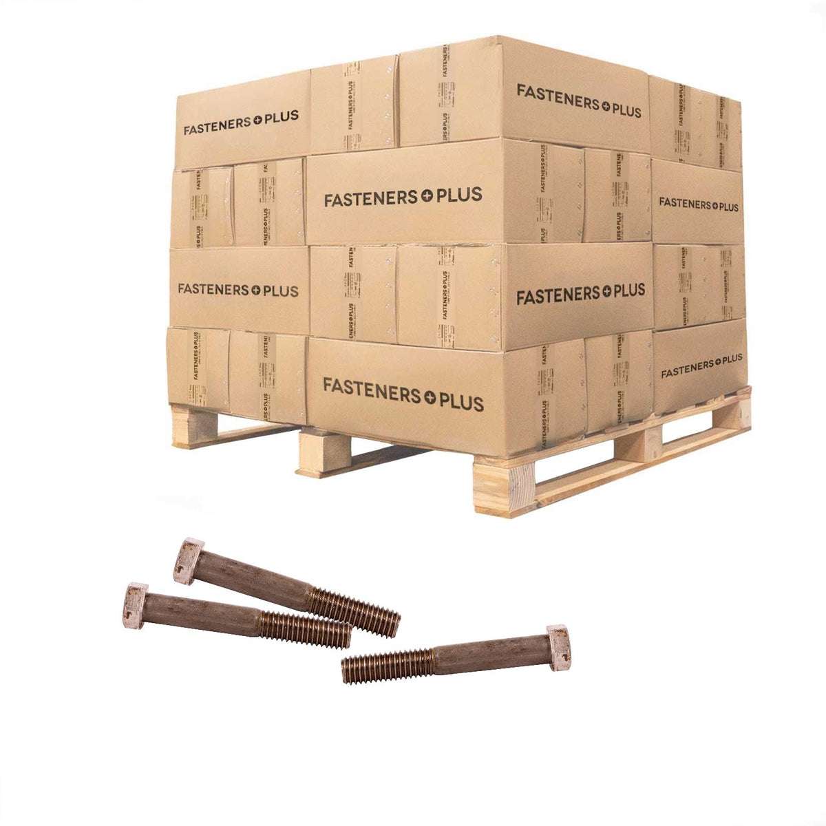 Conquest 7/16" x 3" A307 Grade A Hex Bolt - Plain - Pallet of 10,800