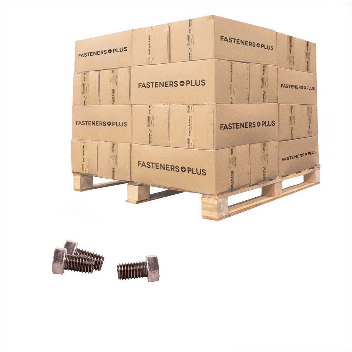 Conquest 7/16" x 3/4" A307 Grade A Fully Threaded Hex Bolt - Plain - Pallet of 28,800
