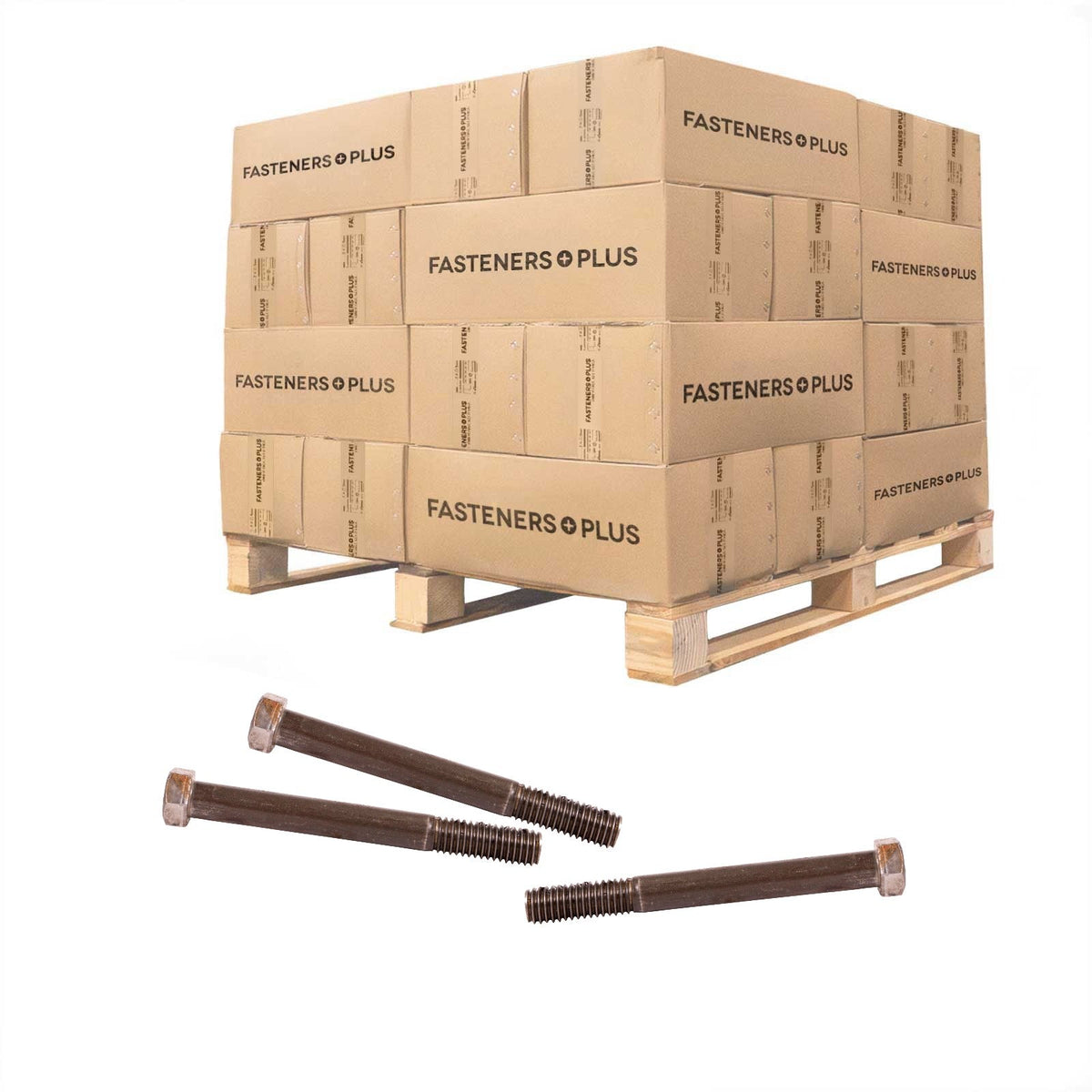 Conquest 7/16" x 4" A307 Grade A Hex Bolt - Plain - Pallet of 8,100