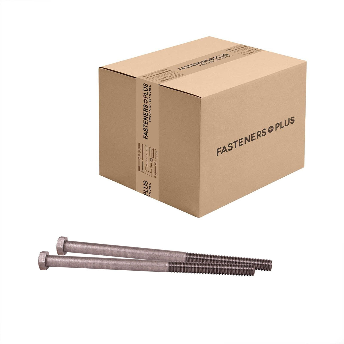 Conquest 7/8" x 15" A307 Grade A Hex Bolt with 6" Thread - Plain - Carton of 20