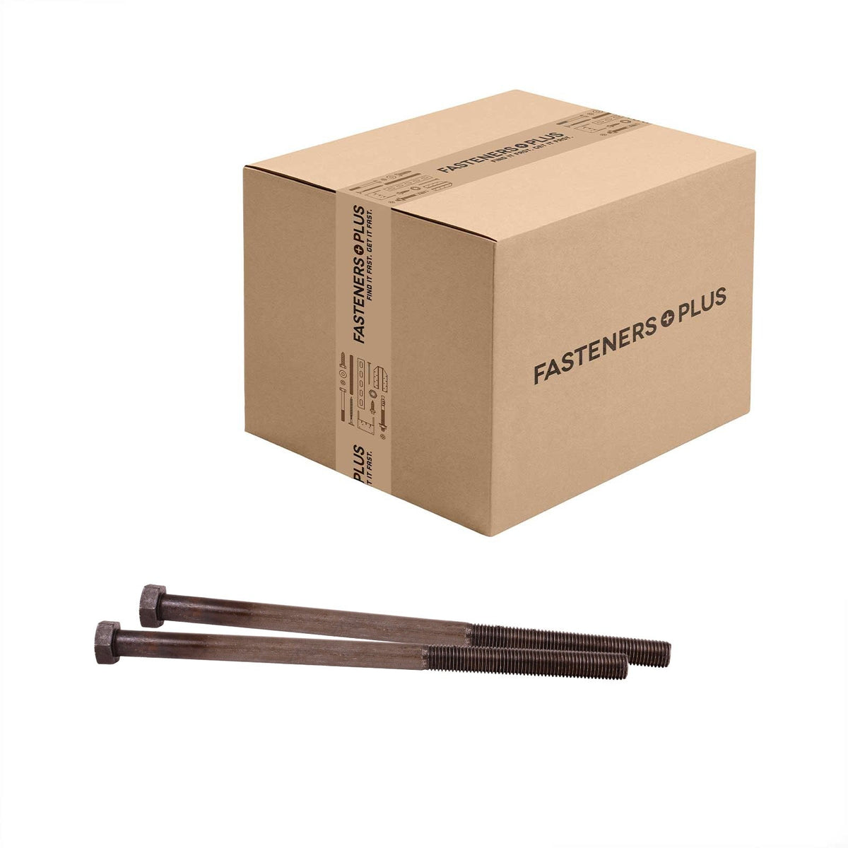 Conquest 7/8" x 16" A307 Grade A Hex Bolt with 6" Thread - Plain - Carton of 20