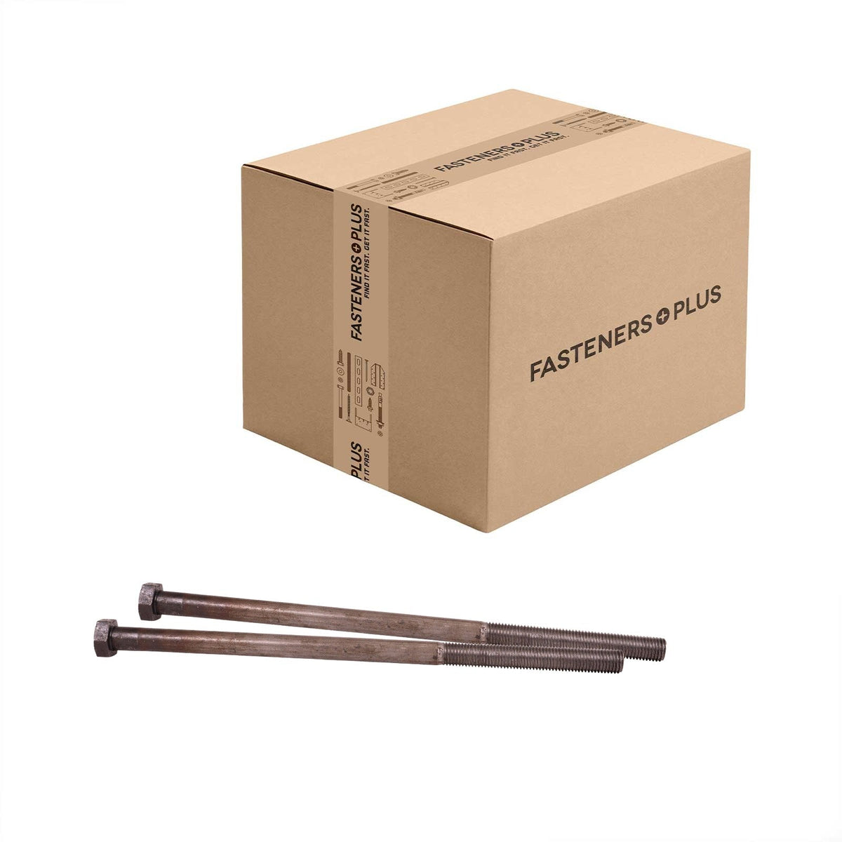 Conquest 7/8" x 18" A307 Grade A Hex Bolt with 6" Thread - Plain - Carton of 15