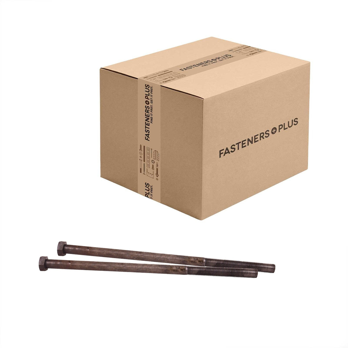 Conquest 7/8" x 19" A307 Grade A Hex Bolt with 6" Thread - Plain - Carton of 15