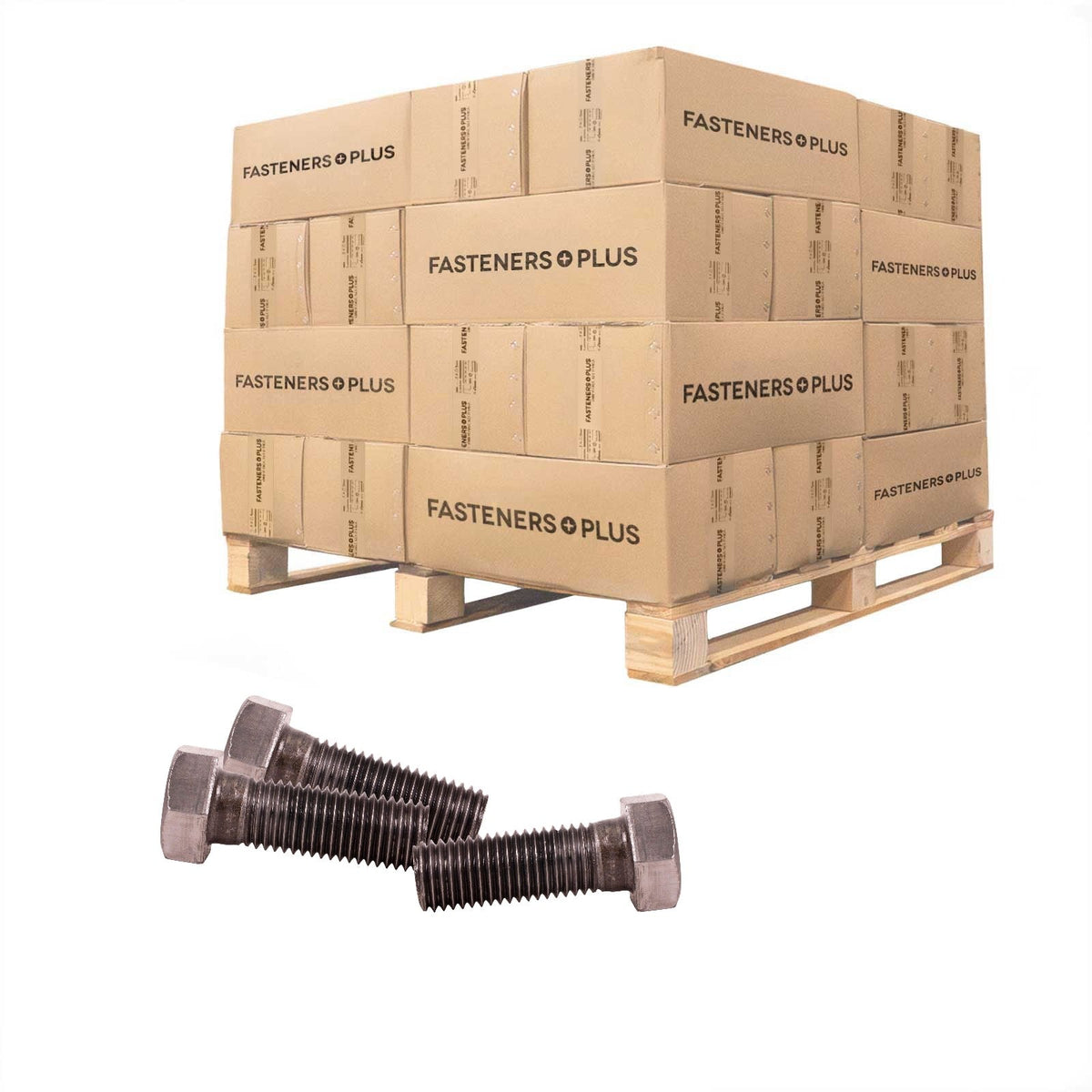Conquest 7/8" x 2-1/2" A307 Grade A Hex Bolt - Plain - Pallet of 3,780