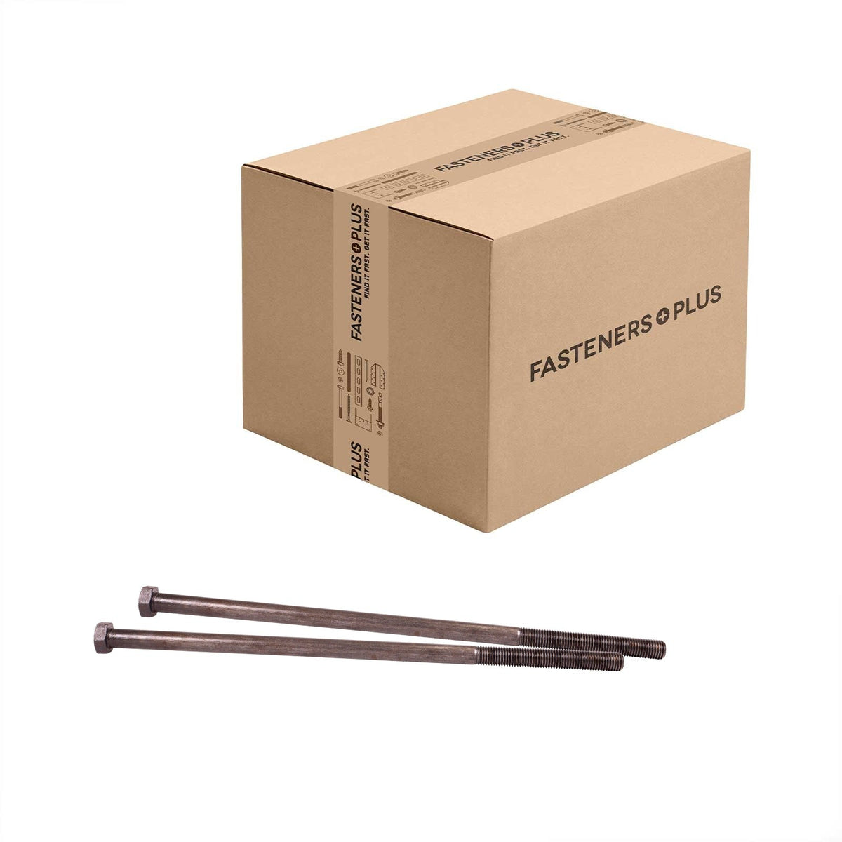 Conquest 7/8" x 22" A307 Grade A Hex Bolt with 6" Thread - Plain - Carton of 12