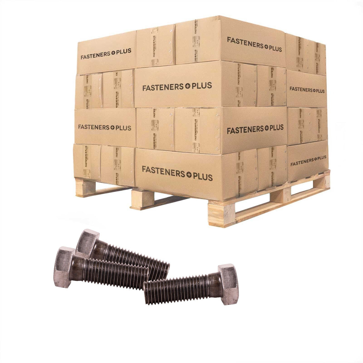 Conquest 7/8" x 2-3/4" A307 Grade A Hex Bolt - Plain - Pallet of 3,060