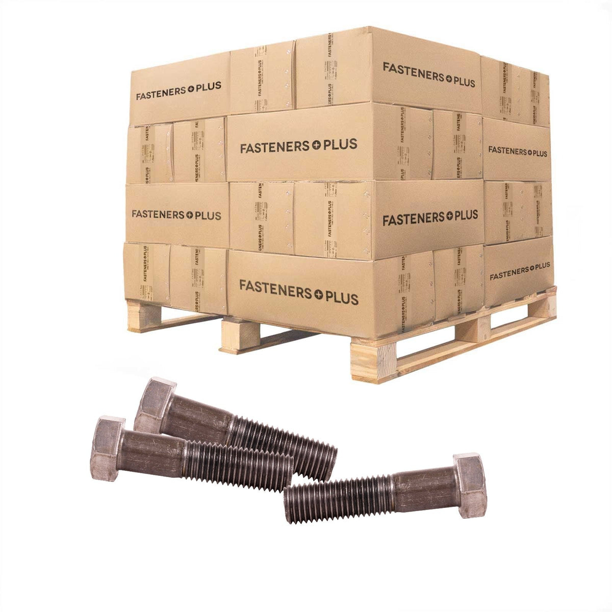 Conquest 7/8" x 3-3/4" A307 Grade A Hex Bolt - Plain - Pallet of 2,340