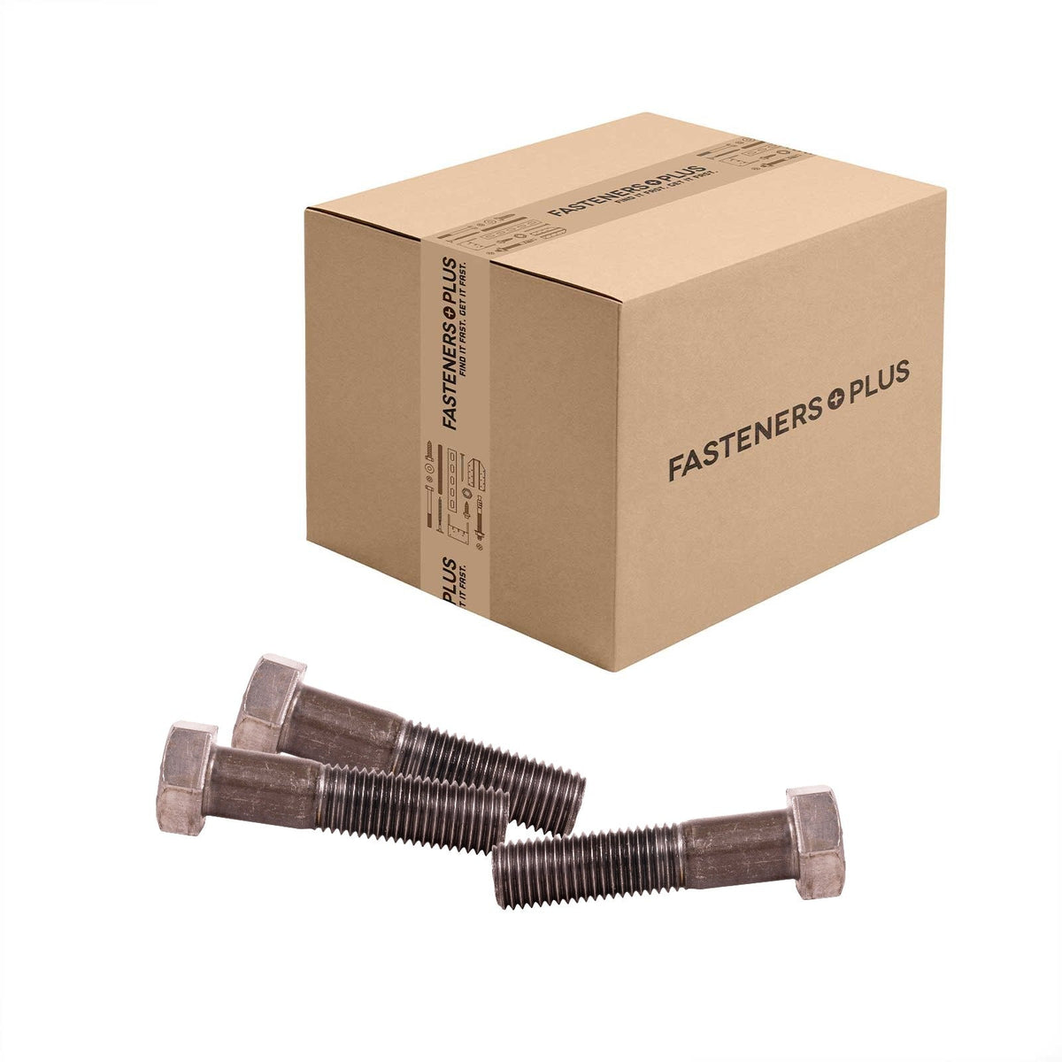 Conquest 7/8" x 3-3/4" A307 Grade A Hex Bolt - Plain - Carton of 65