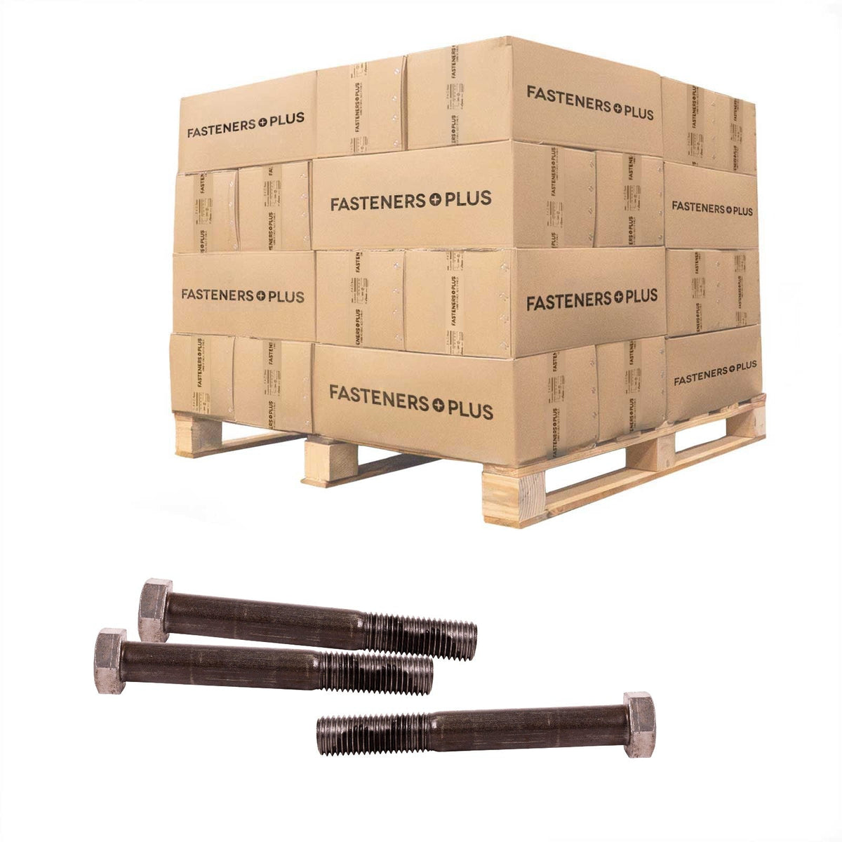 Conquest 7/8" x 6-1/2" A307 Grade A Hex Bolt - Plain - Pallet of 1,620