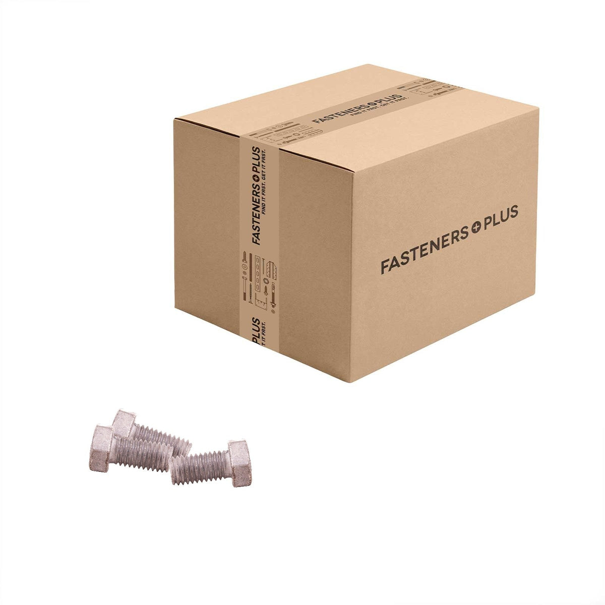 Conquest 1/2" x 1" A307 Grade A Fully Threaded Hex Bolt - Hot Dip Galvanized - Carton of 750