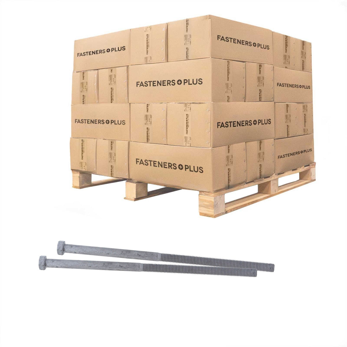 Conquest 1/2" x 11-1/2" A307 Grade A Hex Bolt with 6" Thread - Hot Dip Galvanized - Pallet of 5,760
