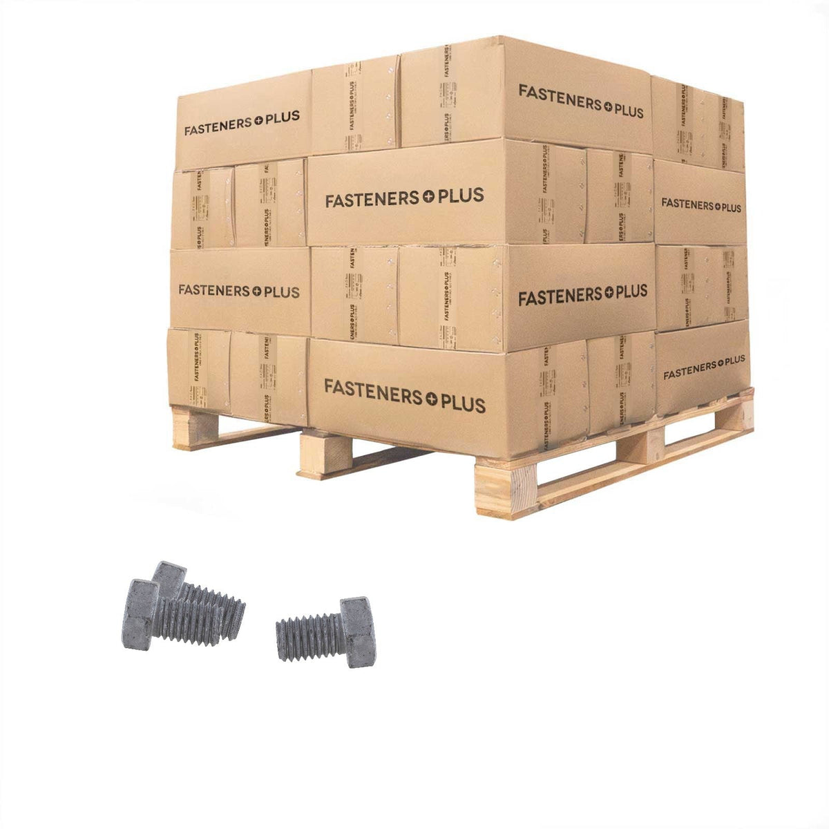 Conquest 1/2" x 3/4" A307 Grade A Fully Threaded Hex Bolt - Hot Dip Galvanized - Pallet of 18,000