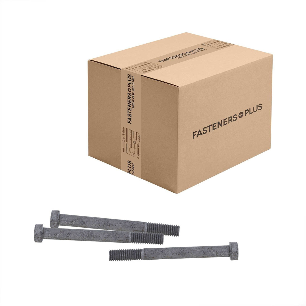 Conquest 1/2" x 5" A307 Grade A Hex Bolt - Hot Dip Galvanized - Carton of 150