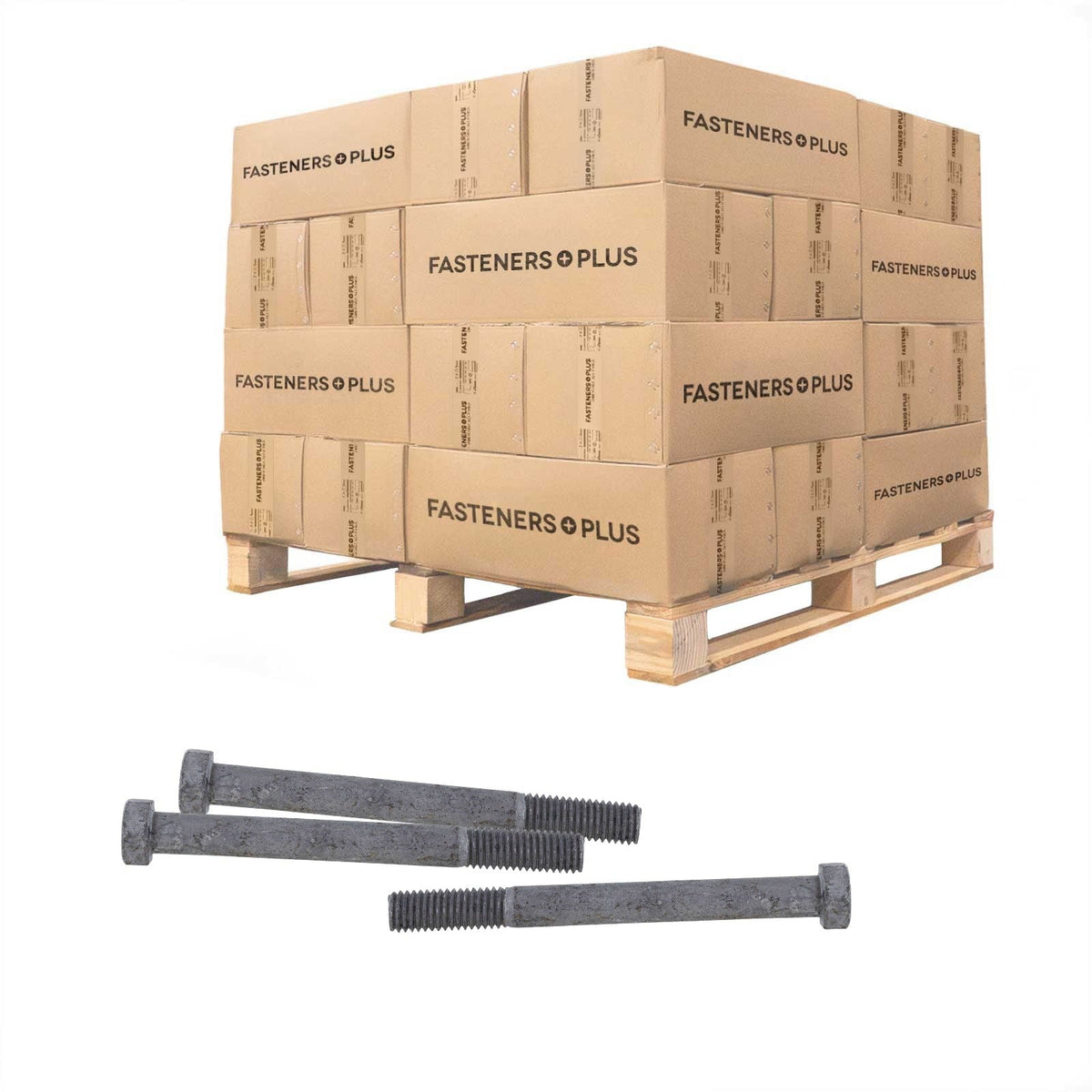 Conquest 1/2" x 5" A307 Grade A Hex Bolt - Hot Dip Galvanized - Pallet of 5,400