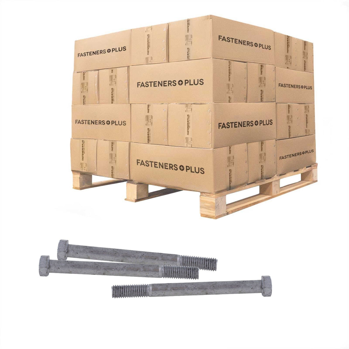 Conquest 1/2" x 5-1/2" A307 Grade A Hex Bolt - Hot Dip Galvanized - Pallet of 5,400