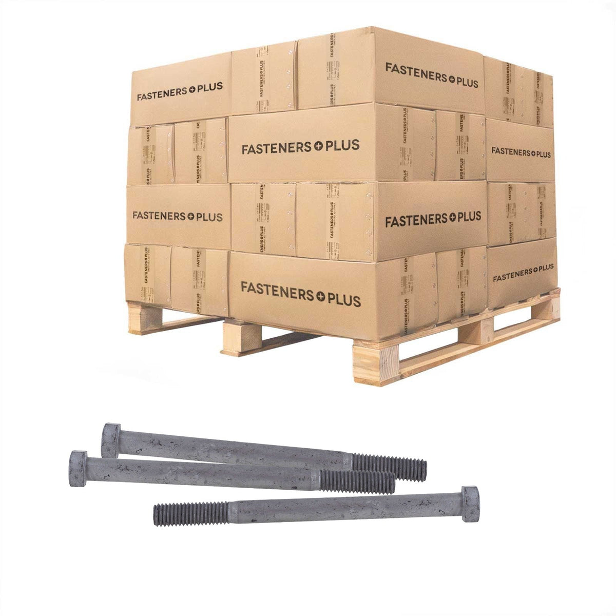 Conquest 1/2" x 6-1/2" A307 Grade A Hex Bolt - Hot Dip Galvanized - Pallet of 5,400