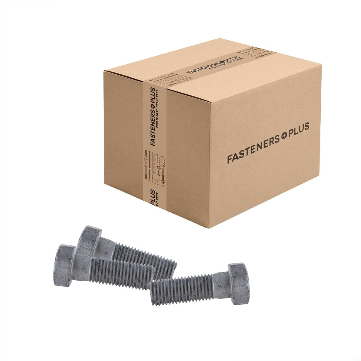 Conquest 1" x 3" A307 Grade A Hex Bolt - Hot Dip Galvanized - Carton of 65