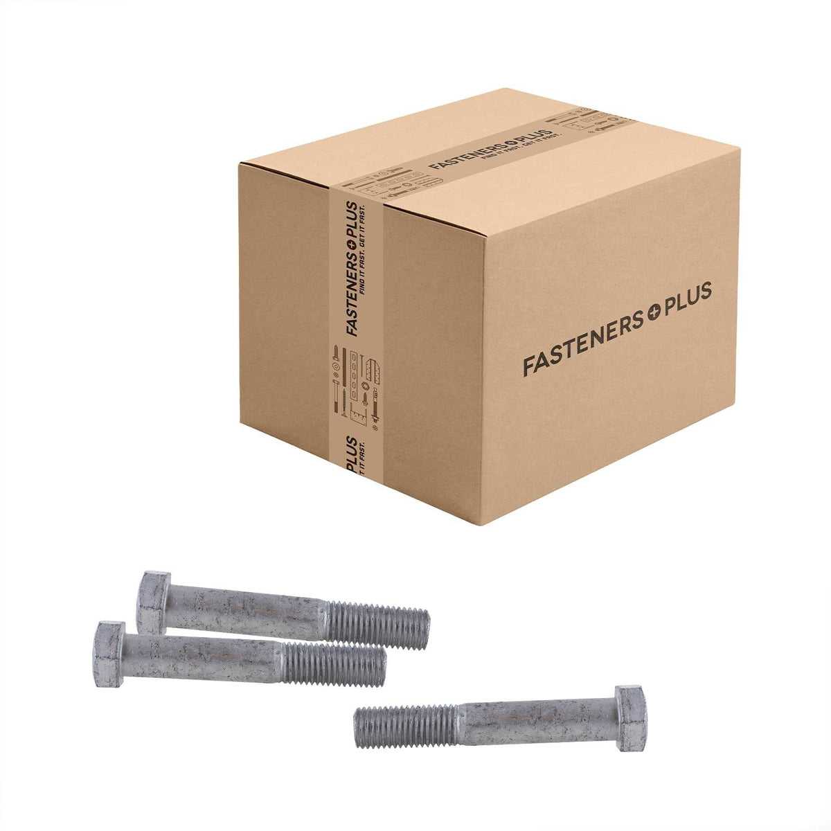 Conquest 1" x 6" A307 Grade A Hex Bolt - Hot Dip Galvanized - Carton of 40