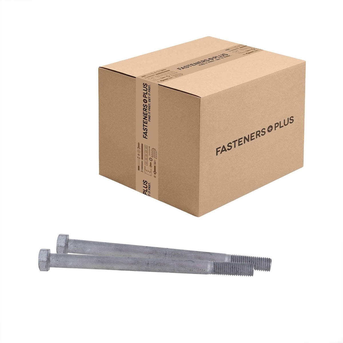 Conquest 3/4" x 10-1/2" A307 Grade A Hex Bolt - Hot Dip Galvanized - Carton of 40