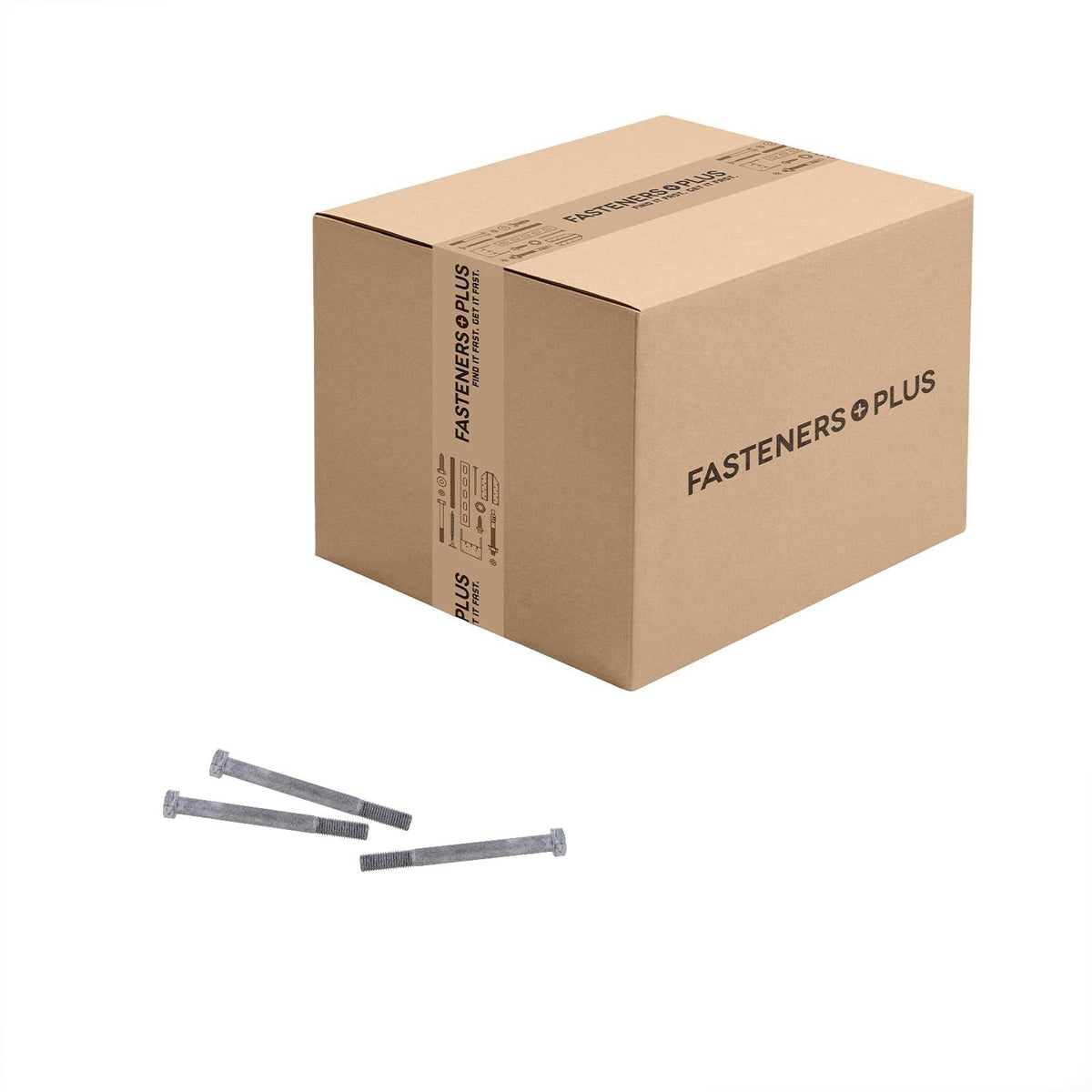 Conquest 3/4" x 1-3/4" A307 Grade A Fully Threaded Hex Bolt - Hot Dip Galvanized - Carton of 180
