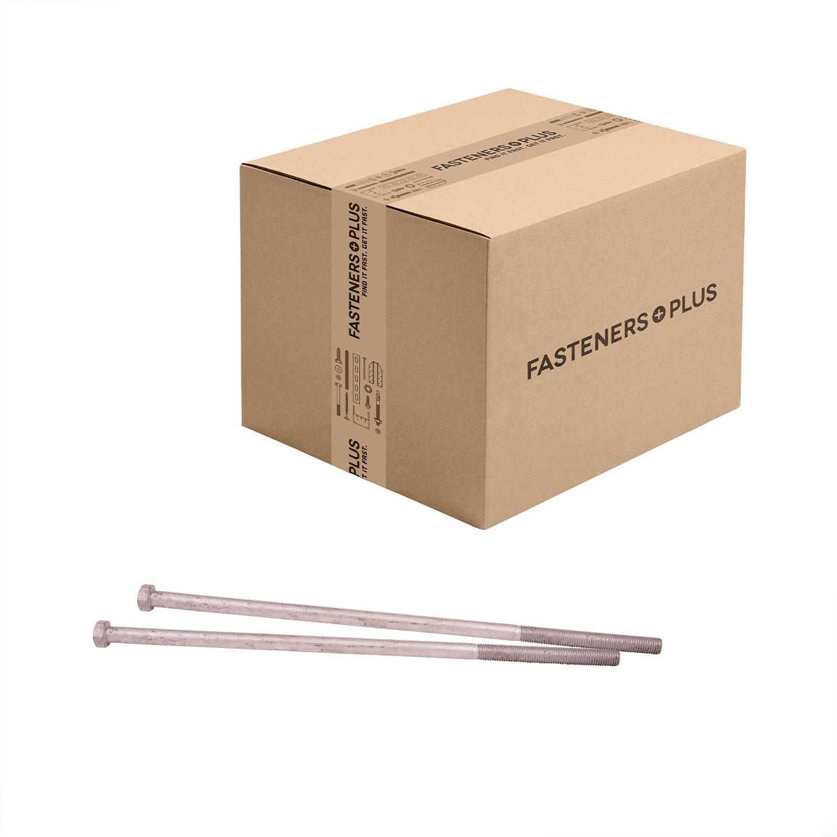 Conquest 3/4" x 22" A307 Grade A Hex Bolt with 6" Thread - Hot Dip Galvanized - Carton of 20
