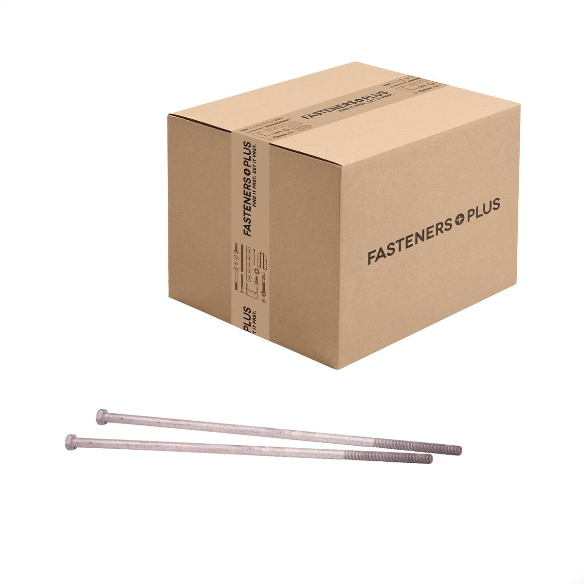 Conquest 3/4" x 26" A307 Grade A Hex Bolt with 6" Thread - Hot Dip Galvanized - Carton of 15