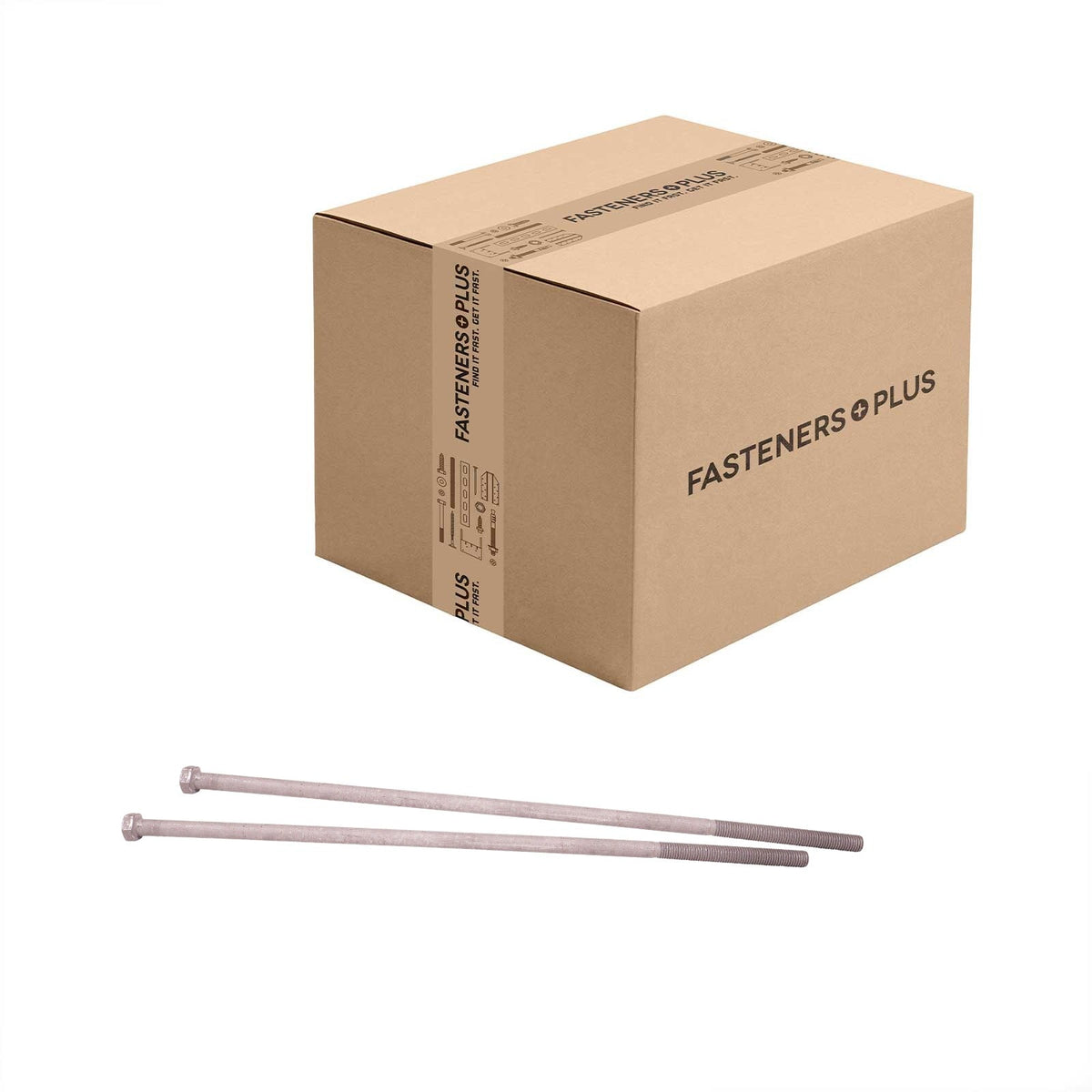 Conquest 3/4" x 28" A307 Grade A Hex Bolt with 6" Thread - Hot Dip Galvanized - Carton of 15