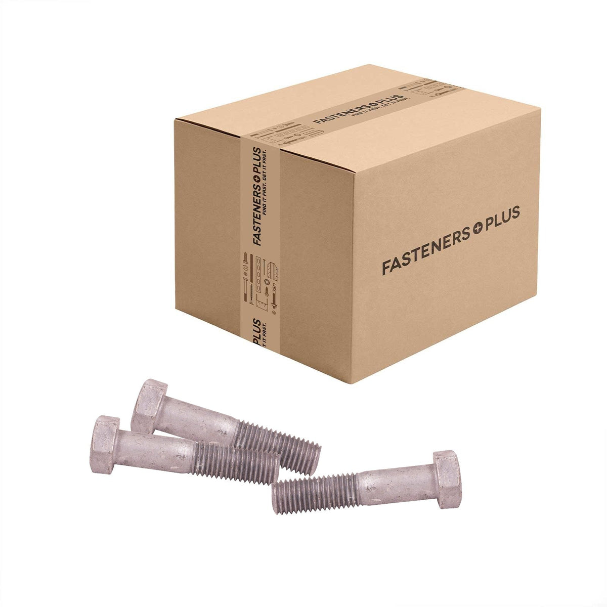 Conquest 3/4" x 3-1/2" A307 Grade A Hex Bolt - Hot Dip Galvanized - Carton of 100