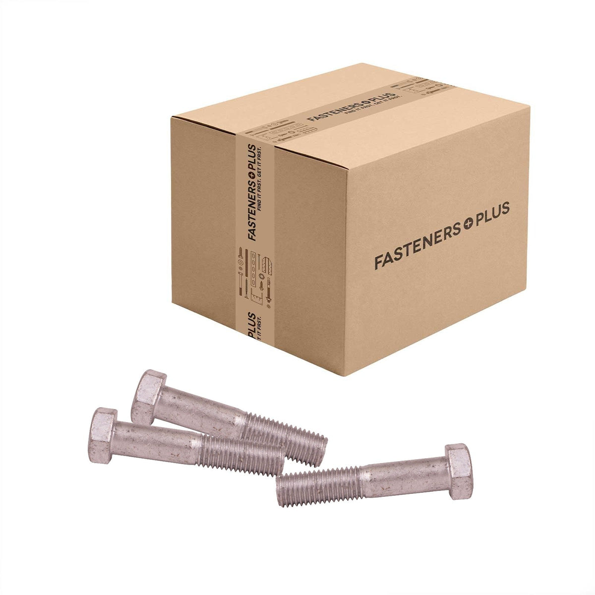 Conquest 3/4" x 3-3/4" A307 Grade A Hex Bolt - Hot Dip Galvanized - Carton of 90