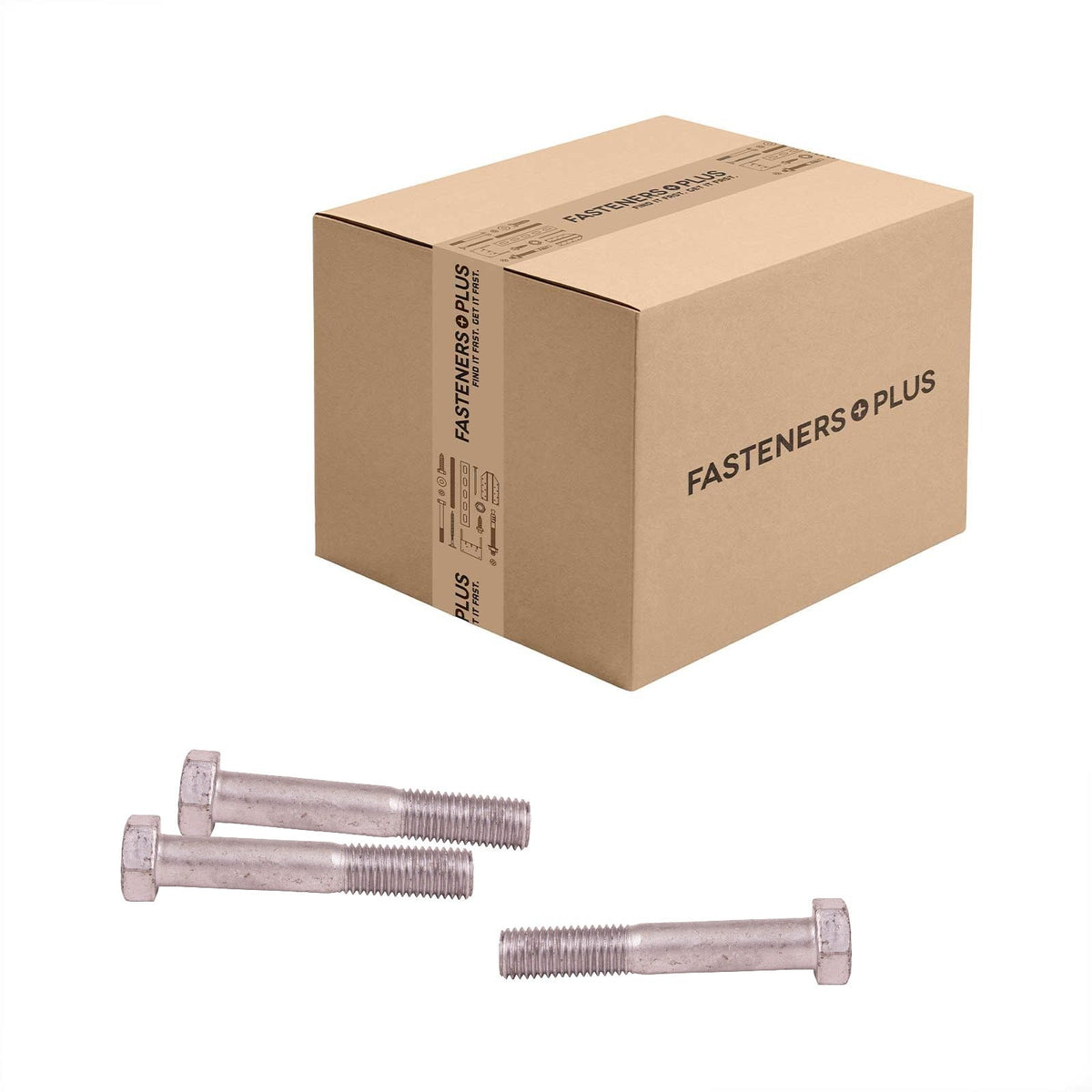 Conquest 3/4" x 4-1/2" A307 Grade A Hex Bolt - Hot Dip Galvanized - Carton of 80