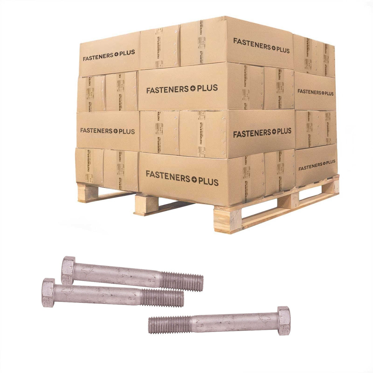 Conquest 3/4" x 5-1/2" A307 Grade A Hex Bolt - Hot Dip Galvanized - Pallet of 2,160